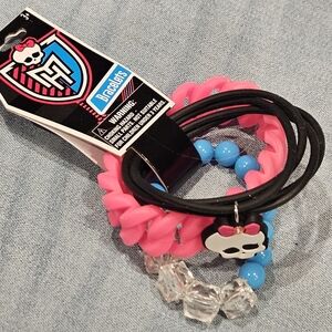 2/$28+ Monster High Bracelet Set - Pink and Blue